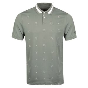 Nike Men's Olive Green Polo with White Accent